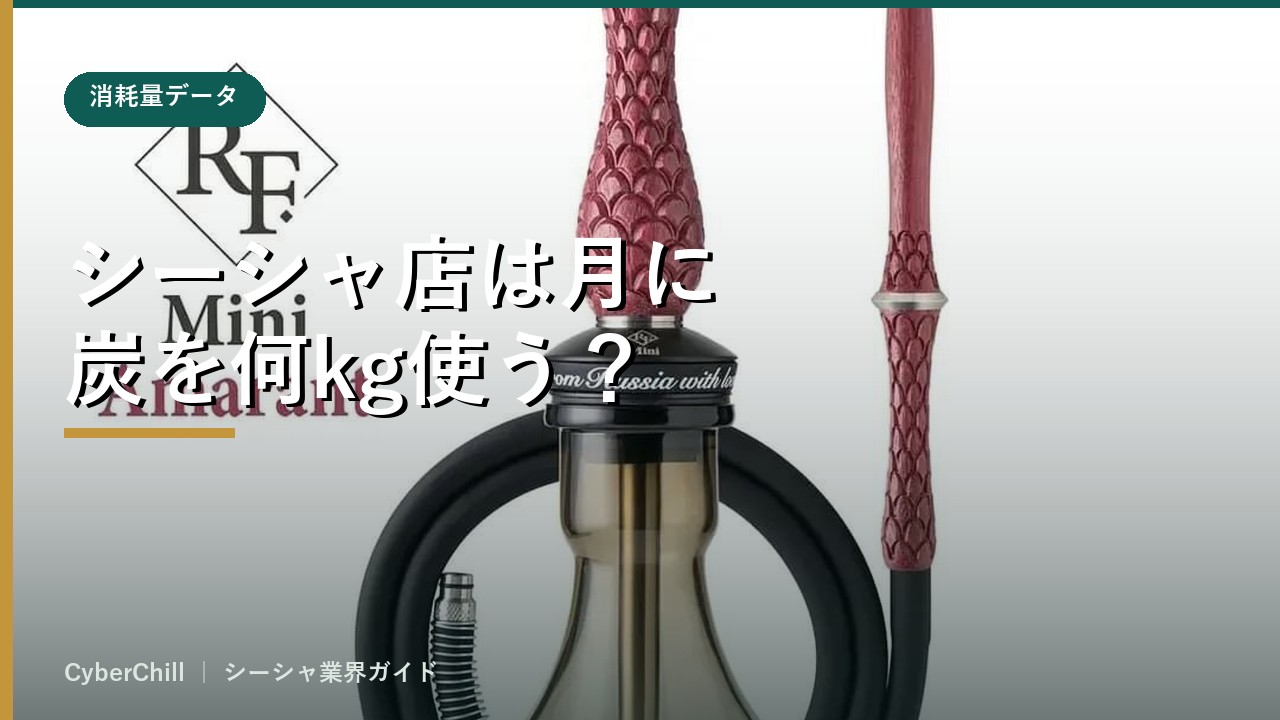 シーシャ店は月に炭を何kg使う？